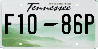 TN license plate F1086P