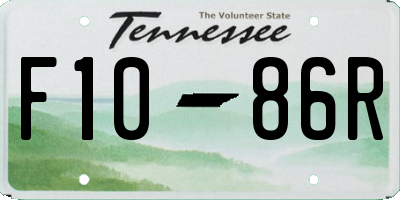 TN license plate F1086R