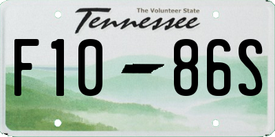 TN license plate F1086S