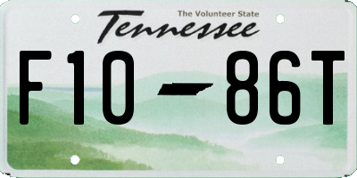 TN license plate F1086T