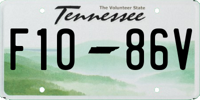 TN license plate F1086V