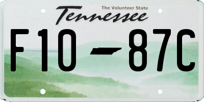 TN license plate F1087C