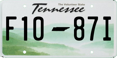 TN license plate F1087I