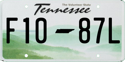 TN license plate F1087L