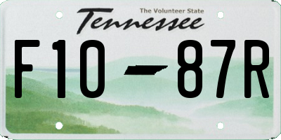 TN license plate F1087R