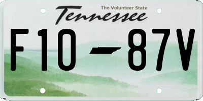 TN license plate F1087V