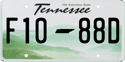 TN license plate F1088D