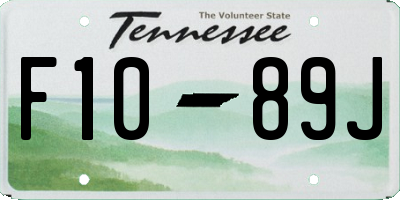 TN license plate F1089J