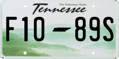 TN license plate F1089S