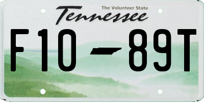 TN license plate F1089T