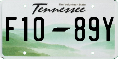 TN license plate F1089Y