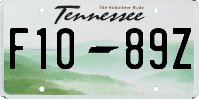 TN license plate F1089Z