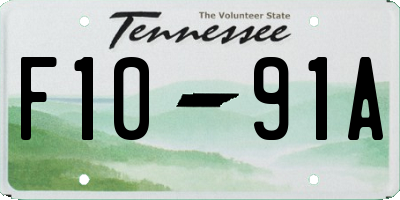 TN license plate F1091A