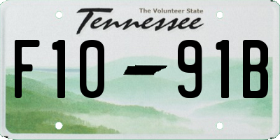 TN license plate F1091B