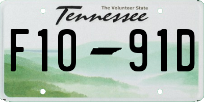 TN license plate F1091D
