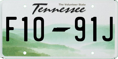 TN license plate F1091J