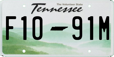 TN license plate F1091M