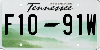 TN license plate F1091W