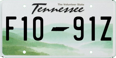 TN license plate F1091Z