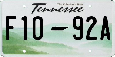TN license plate F1092A