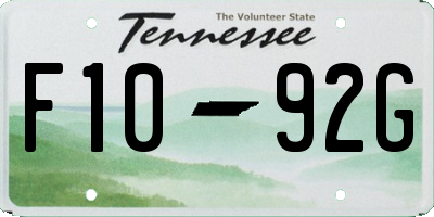 TN license plate F1092G