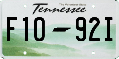 TN license plate F1092I