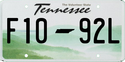 TN license plate F1092L