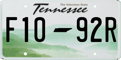 TN license plate F1092R