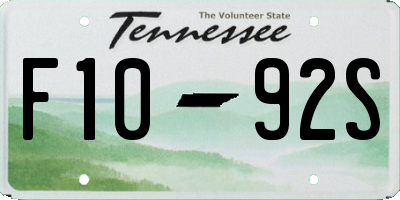 TN license plate F1092S