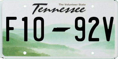 TN license plate F1092V