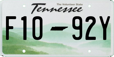 TN license plate F1092Y