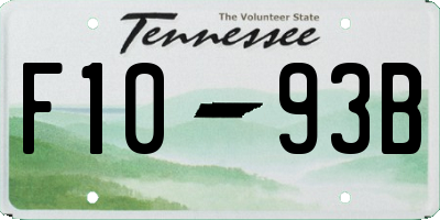 TN license plate F1093B
