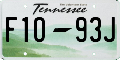 TN license plate F1093J