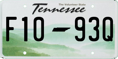 TN license plate F1093Q