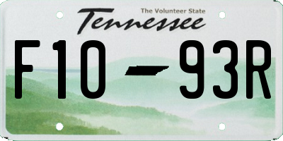 TN license plate F1093R