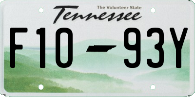 TN license plate F1093Y
