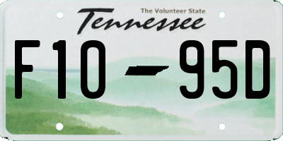 TN license plate F1095D