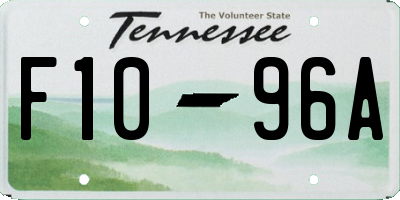 TN license plate F1096A