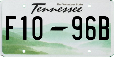 TN license plate F1096B