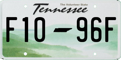 TN license plate F1096F