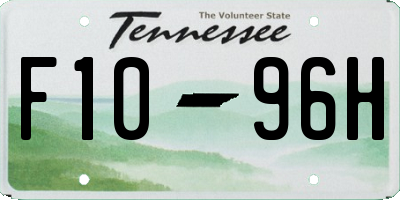 TN license plate F1096H