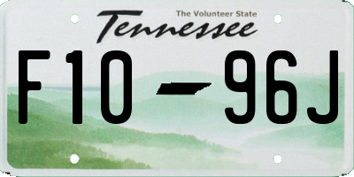 TN license plate F1096J
