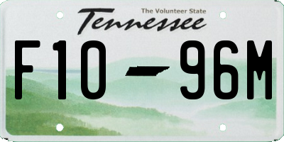 TN license plate F1096M