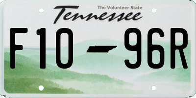 TN license plate F1096R