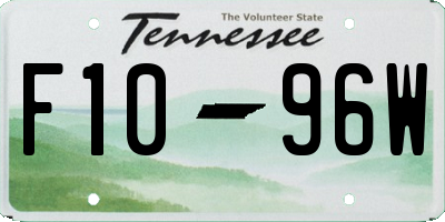 TN license plate F1096W