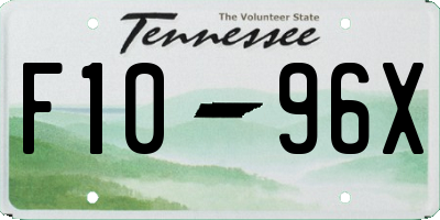 TN license plate F1096X