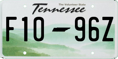 TN license plate F1096Z