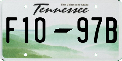 TN license plate F1097B