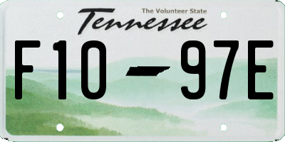 TN license plate F1097E