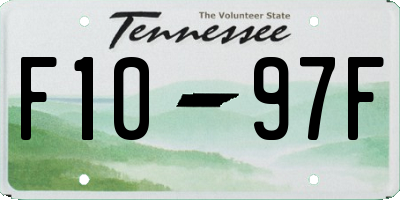 TN license plate F1097F